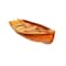 Homeroots 15" Wood Brown Solid Wood Hand Painted Model Boat Tabletop Sculpture 364298 - alternate 1