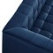 Homeroots 88" Navy Blue Velvet Sofa And Toss Pillows With Clear Legs 543979 - alternate 3