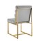 Homeroots Set of Two Tufted Gray And Gold Upholstered Velvet Dining Side Chairs 545048 - alternate 2