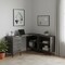 Homeroots 60" Gray and Black L Shape Computer Desk With Three Drawers 489928 - alternate 2