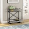 Homeroots Black Steel And Glass Rolling Bar Cart 530451 - alternate 3