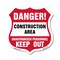 Signmission Construction Area Shield Sign Danger! Un, 18 Inch X 18 Inch, Plastic Sign SHI-P-18-373 - alternate 1