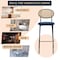 Leisuremod Euston Wicker Bar Stool with Black Steel Frame, Navy Blue EC29NBU - alternate 4