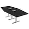 Skutchi Designs 8ft Conference Table With Power Unit | 8 Person Modular Hexagon Meeting Table | Harmony Series HAR-HEX.IR-48X96-T-U999ST19-ESIL - alternate 1