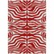 Homeroots 9' X 12' Red And Ivory Animal Print Washable Indoor Outdoor Area Rug 600652 - alternate 4