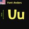 Aacc Self-Adhesive Vinyl Letter: U, Scale: 11 cm. Color: Yellow Font: Anders by, 4PK AACC-Anders-UU-Yellow-M11x4 - alternate 1