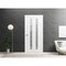 Sartodoors Sliding Closet Bi-fold Doors, Planum 0660 Painted White with Frosted Glass, Sturdy Tracks Moldings PLANUM0660BF-BEM-84 x 80 (2* 42x80) - alternate 4
