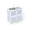 Wrightmaster 32.6 in. W x 16.9 in. D x 33.2 in. H Drop-In Utility Sink with Faucet, Assembled Cabinet in Silver ZROP460814 - alternate 1