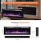 Edendirect 72.05-in W Black Wall mount LED Flat wall Electric Fireplace with Remote Control Included ZR-EF72 - alternate 5
