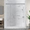 Anzzi 76in x 56-60in. Frameless Sliding Shower Door in Brushed Nickel , 3/8in 10mm Tempered Clear Glass SD-AZ21-02BN - alternate 2