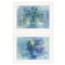 Homeroots Set Of Two Susies Blue Bouquet 1 White Framed Print Wall Art, 2PK 407271 - alternate 1