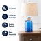 Jonathan Y Azure 23.5" Glass Bottle LED Table Lamp, Cobalt/Natural JYL1004A - alternate 6