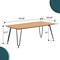 Leisuremod Elmwood Modern Wood Top Coffee Table with Iron Base, Natural ET47NW - alternate 3