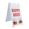 Signmission Happy Hour, A-Frame & 2 Decals Installed, Heavy-Duty Plastic Frame SBHD-D-2436-Happy Hour - alternate 1