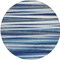 Homeroots 8' Navy Blue Ivory And Gray Round Striped Washable Indoor Outdoor Area Rug 597345 - alternate 2
