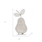 Homeroots 10" Silver and Faux Crystal Decorative Pear Tabletop Sculpture 354778 - alternate 2