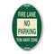 Signmission No Parking Tow-Away Zone, 12 Inch X 18 Inch Architectural Oval, Heavy Gauge Aluminum A-OV-G-1218-23605 - alternate 1