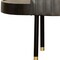 Homeroots 56in Dark Gray and Black Upholstered Genuine Leather Bench 489314 - alternate 3