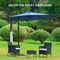 Simple Deluxe 9.8ft Offset Umbrella Cantilever Patio Hanging Umbrella Outdoor Market Umbrella with Crank and Cros 3A88LGBRLAOFFSET10BLUV2 - alternate 4