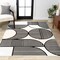 Jonathan Y Nordby High-Low Geometric Arch Scandi Striped Black/White 4 ft. x 6 ft. Area Rug SCN104G-4 - alternate 1