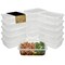 Eco Harmony Products Microwaveable Food Container Tray with Lid, White/Translucent, 650ml, 250PK 804565 - alternate 1