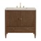 James Martin Vanities Myrrin 36" Vanity, Mid Century Walnut, w/ 3 CM Siberian Silestone Top 485-V36-WLT-3SFR - alternate 1