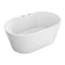 Kingston Brass 55" Acrylic Oval Double Ended Freestanding Tub with Drain, Glossy White VT7DE553423 - alternate 1