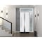 Vdomdoors Steel Door Deux 1744 Natural Oak Sidelight and Transom White Window Stainless Inserts Single Modern DEUX1744EXD-OAKW-W36+14 x H80+16-Left-hand Inswing - alternate 2