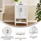 Flash Furniture Vega 24in. Vanity w/Sink, Soft Close Doors & Open Shelf, Carrara Marble, Black Hardware, Wht/Wht FS-VEGA24-WH-HDBLK-GG - alternate 4
