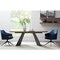 Homeroots 79" Brown and Black Wood And Steel Double Pedestal Base Dining Table 544710 - alternate 2