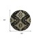 Homeroots 8' Black Ivory And Taupe Round Medallion Washable Indoor Outdoor Area Rug 588992 - alternate 5