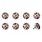 Homeroots Set of Eight Blue And Orange Ceramic And Metal Drawer Pull Knobs, 8PK 544418 - alternate 3