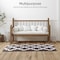 Lavish Home Bathroom Rug Long Non Slip Bath Mat with Trellis Pattern Extra Soft Absorbent Cotton Bath Mat Runner 67-0029-CH - alternate 2