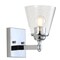 Jonathan Y Marion 5" 1-Light Hurricane Metal/Seeded Glass LED Vanity Light, Chrome JYL7432A - alternate 5