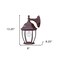 Homeroots Dark Brown Wide Hanging Lantern Wall Light 398571 - alternate 2