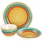 Gibson Home Rainbow 12 Piece Stoneware Dinnerware Set in Yellow Multi 136585.12 - alternate 3