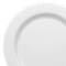 Smarty Had A Party 7" White Pearl String Round Disposable Plastic Salad Plates, 120PK 8877-WH-CASE - alternate 3