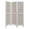 Homeroots 67" White Wood Folding Three Panel Screen Room Divider 274707 - alternate 1