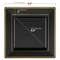 Smarty Had A Party 6.5" Black with Gold Square Edge Rim Plastic Appetizer/Salad Plates (120 Plates), 120PK 506G-CASE - alternate 2