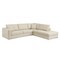 Homeroots Beige Italian Leather Reclining L Shaped Two Piece Corner Sectional 482254 - alternate 5