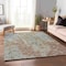 Homeroots 5' X 8' Ivory Blue And Gold Abstract Washable Indoor Outdoor Area Rug 643626 - alternate 4