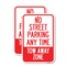 Signmission No Street Parking Anytime Tow Away Zone, 12'' X 18'' 2 Signs, Heavy Gauge Aluminum, 2PK A-1218-2PACK-23566 - alternate 1