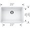 Blanco Precis SILGRANIT 25in ADA Single Bowl Undermount Kitchen Sink - White 442542 - alternate 2