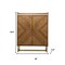 Homeroots Retro Gold Natural and Faux Marble Wine Cabinet 401689 - alternate 5