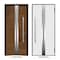 Vdomdoors Steel Door Deux 1744 Natural Oak Stainless Inserts Single Modern Painted DEUX1744EXD-OAKW-W36 x H80-Right-hand Inswing - alternate 3