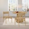 Armen Living Erie Woven Paper Cord and Oak Wood Dining Chairs - Set of 2 LCERSINAT - alternate 3