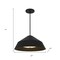 Homeroots 22" Black Aluminum Geometric LED Dimmable Outdoor Pendent Hanging Light 683466 - alternate 4
