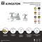 Kingston Brass Widespread Bathroom Faucet with Brass Pop-Up, Brushed Gold KZ446CHXBG - alternate 2