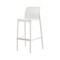 Homeroots Set of Four 30" White Heavy Duty Plastic Low Back Outdoor Bar Height Chairs 565354 - alternate 1