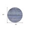 Homeroots 8' Blue Aqua And Charcoal Round Floral Washable Indoor Outdoor Area Rug 606184 - alternate 4